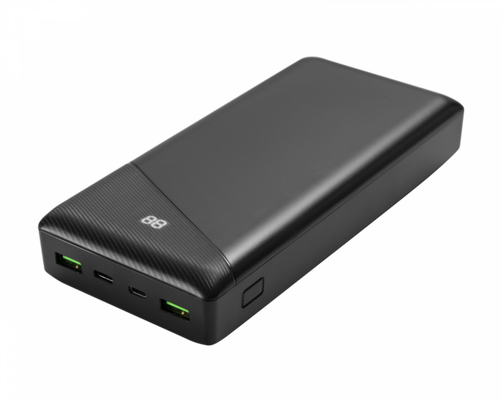 Deltaco 30000 mAh Powerbank med Hurtig Opladning