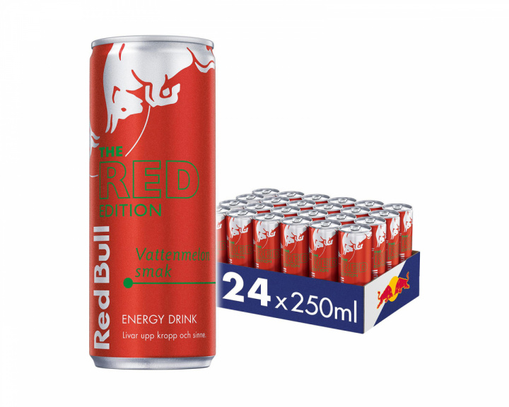 Red Bull 24x Energi Drik, 250 ml, Red Edition (Vandmelon)