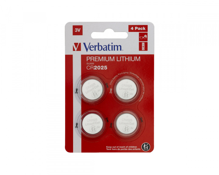 Verbatim Lithium-batterier CR2025 - 4 Stk