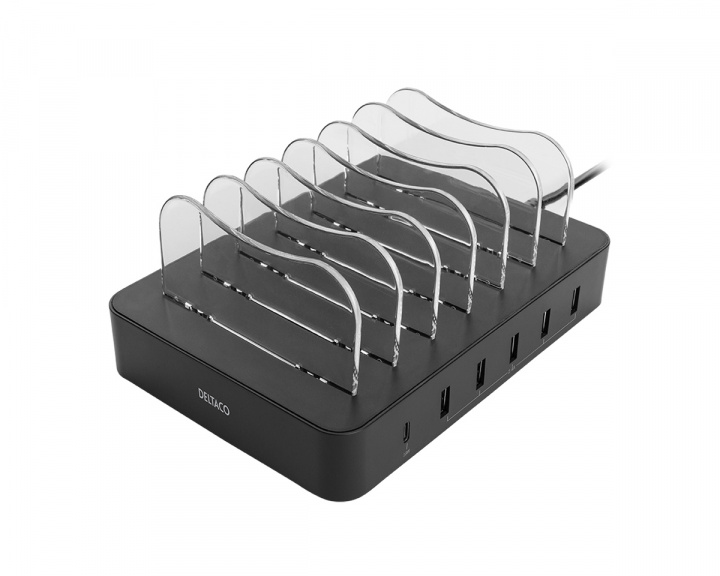 Deltaco USB Lader 6x Ports -  Hurtig Opladning