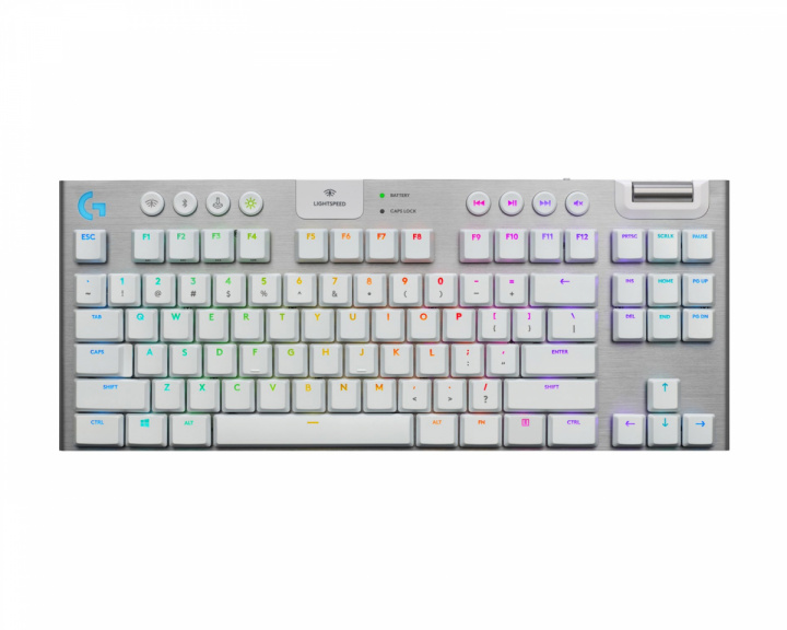 Logitech G915 Trådløs RGB Spiltastatur TKL [GL Tactile] - Hvid