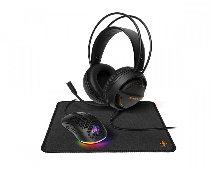 Deltaco Gaming 3 in 1 Gaming Kit Headset, Mus, Musemåtte - GAM-131