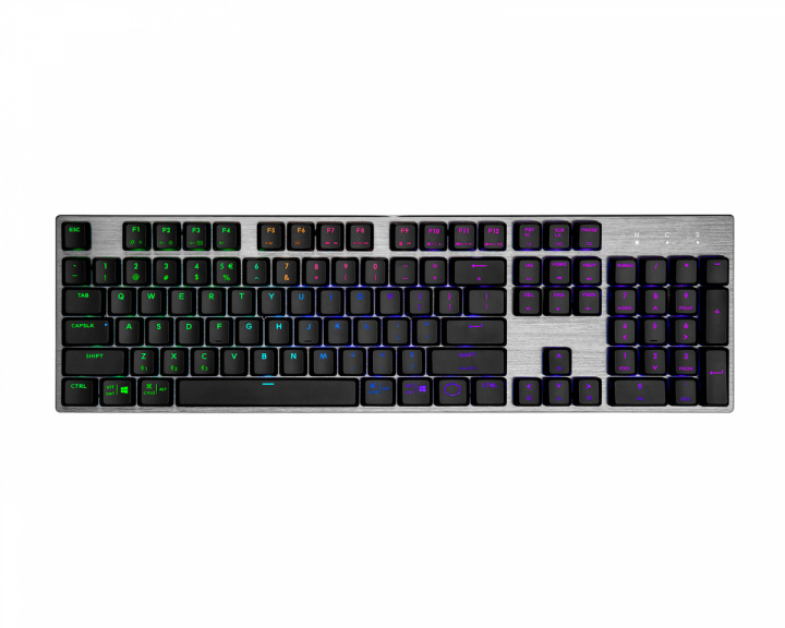 Cooler Master SK653 RGB Low Profile Trådløs Tastatur [TTC Red] - Sort