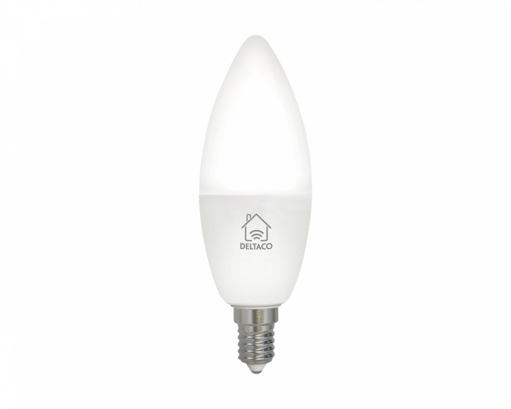 Deltaco Smart Home Smart Lampe E14 WiFI, White CCTC, Dæmpbar