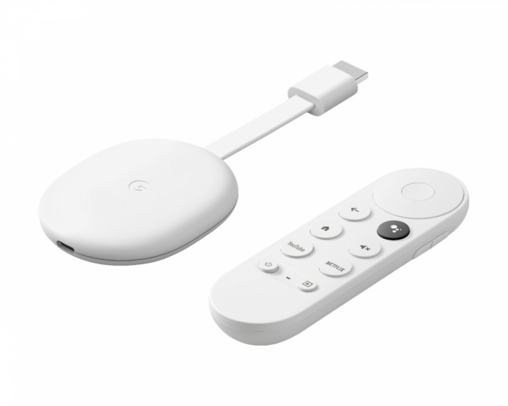 Google Chromecast med Google TV, Media-Player, 4K - Hvid