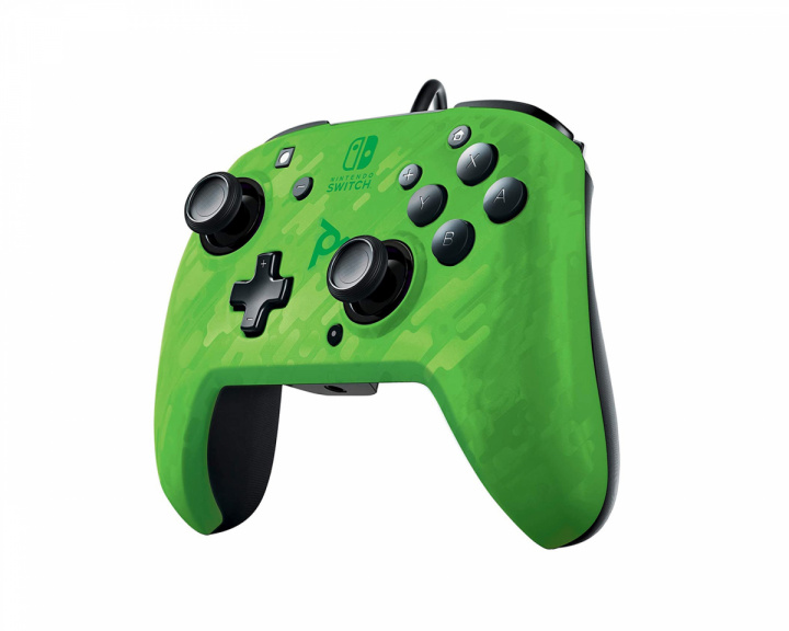 PDP Face Off Deluxe+ Audio Nintendo Switch Controller - Grøn Camo