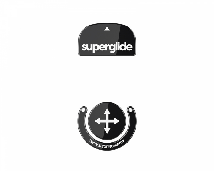 Superglide Glass Skates til Logitech G Pro X Superlight - Sort