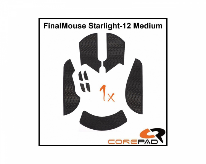 Corepad Grips til FinalMouse Starlight-12 - Medium - Sort