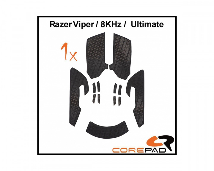 Corepad Grips til Razer Viper/Viper 8kHz/Viper Ultimate - Sort