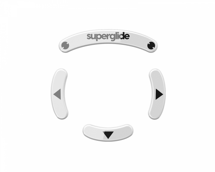 Superglide Glass Skates til Logitech G Pro Wireless - Hvid