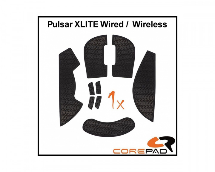 Corepad Soft Grips til Pulsar Xlite Wired/Xlite Wireless/Xlite V2 Wireless - Sort