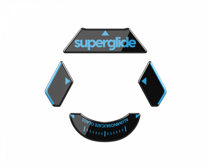 Superglide Glas Skates til Logitech G900/903 - Sort
