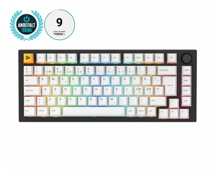 Glorious GMMK Pro 75% Pre-built ISO Nordic Edition Tastatur [Fox Linear] - Black Slate