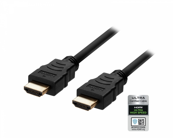 Deltaco Ultra High Speed HDMI-kabel 2.1 - Sort - 0.5m