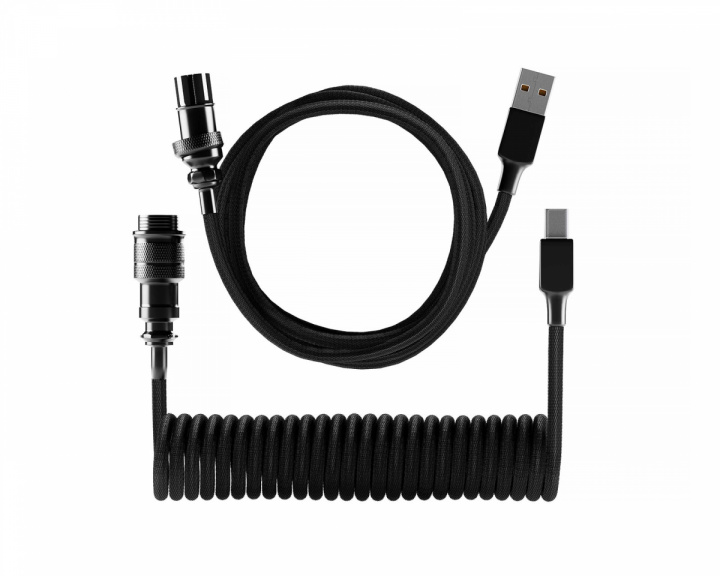 MaxMount Electroplating Aviator Coiled Cable USB-C - Sort