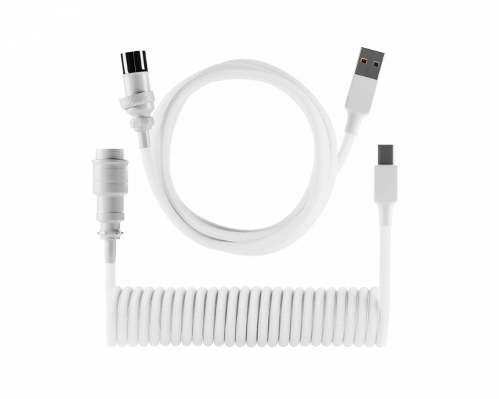 MaxMount Electroplating Aviator Coiled Cable USB-C - Hvid