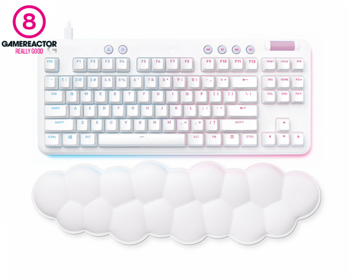Logitech G713 Gaming Tastatur RGB TKL [GX Brown] - Off White