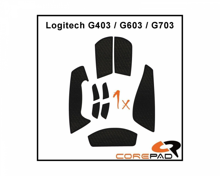 Corepad Soft Grips til Logitech G403/G603/G703 Series - Sort