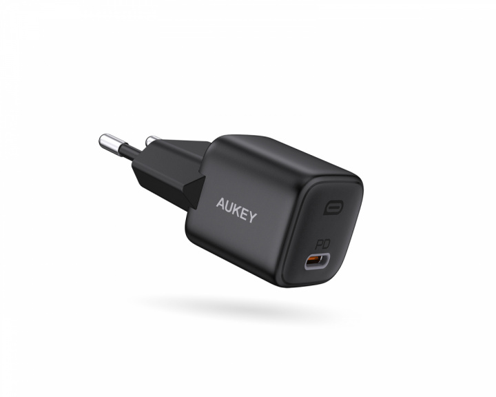 Aukey Wall Charger Omnia Mini, 20 W USB-C - Sort Vægoplader