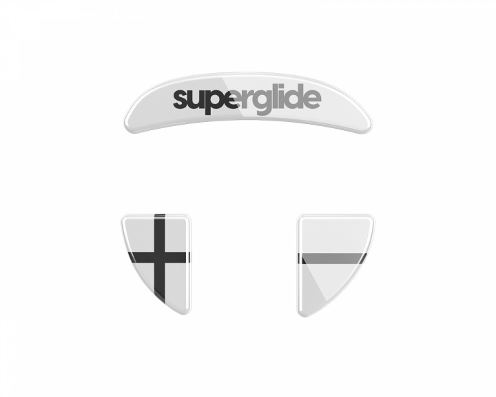 Superglide Glass Skates til Xtrfy MZ1 Wireless - Hvid