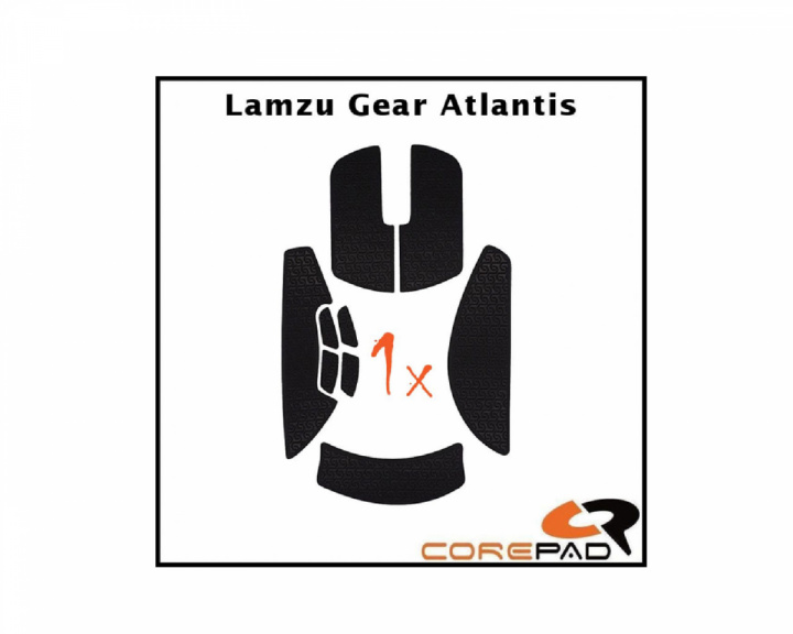 Corepad Soft Grips til Lamzu Atlantis - Sort