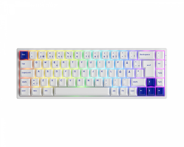 Akko 3068B Blue/White [Akko CS Jelly Pink] - Trådløs Tastatur