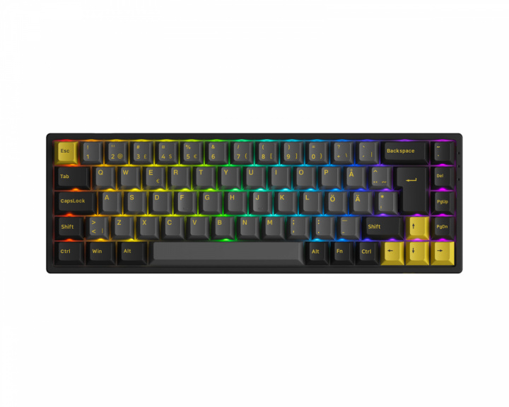 Akko 3068B Black/Gold [Akko CS Jelly Blue] - Trådløs Tastatur