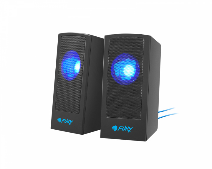 Fury Skyray 5W USB Højtaler Blå-LED - Sort
