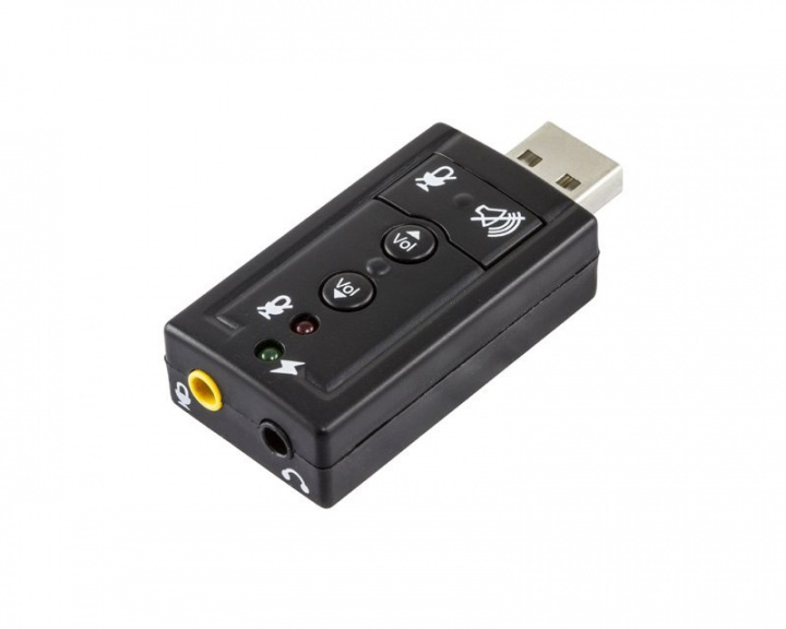 Deltaco USB Lydkort 7.1 2x 3,5mm