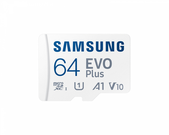 Samsung EVO Plus microSDXC 64GB & SD adapter - Hukommelsekort