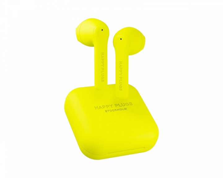 Happy Plugs Air 1 Go True Wireless Headphones - TWS In-Ear Høretelefoner - Neon Yellow