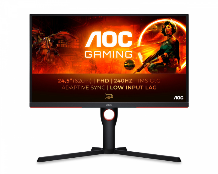 AOC 25G3ZM 25” LED Gamingskærm 240Hz 1ms VA FHD