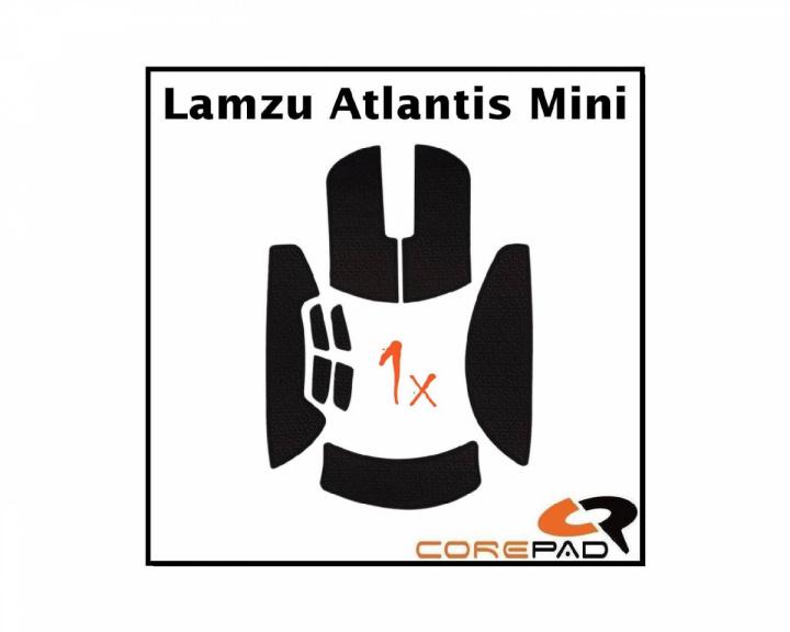 Corepad Soft Grips til Lamzu Atlantis Mini - Sort