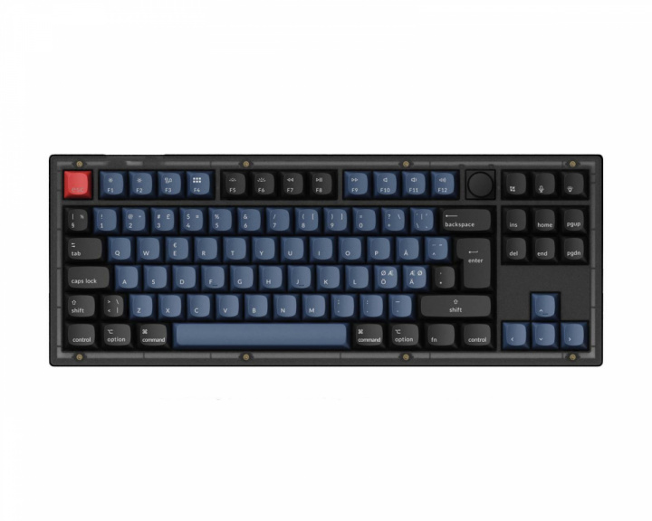 Keychron V3 QMK TKL RGB Knob Hotswap Tastatur - Frosted Black [K Pro Red]