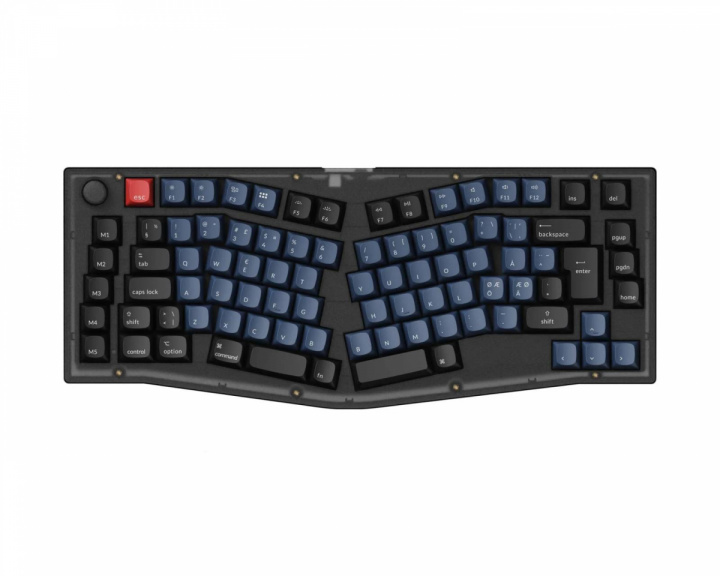 Keychron V10 QMK 75% RGB Knob Hotswap Tastatur - Frosted Black [K Pro Red]