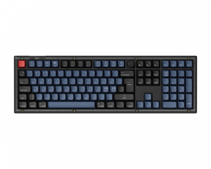 Keychron V6 QMK Full Size RGB Knob Hotswap Tastatur - Frosted Black [K Pro Red]
