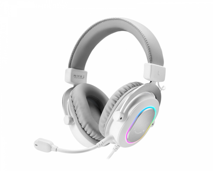 Fifine H6 USB 7.1 Gaming Headset RGB - Hvid