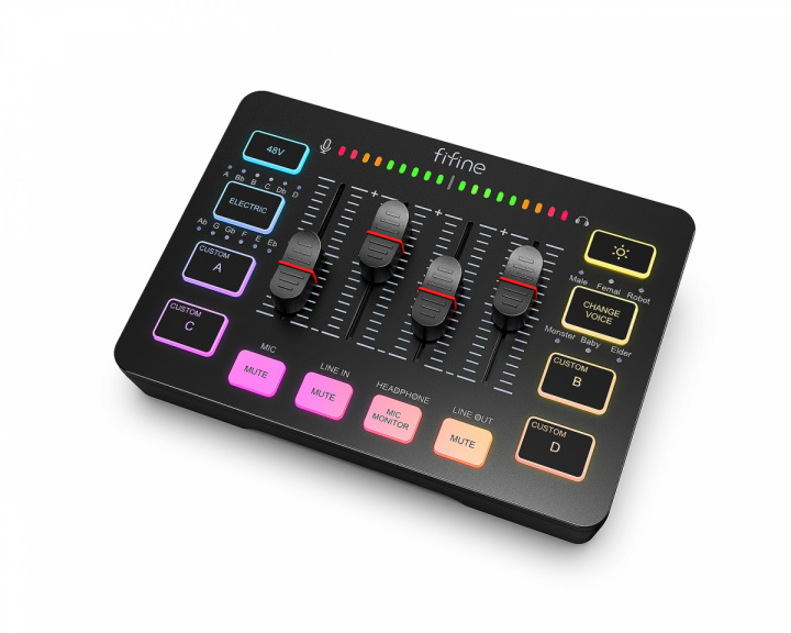 Fifine AMPLIGAME SC3 Gaming USB Mixer - Mixerpult til Streaming & Podcast