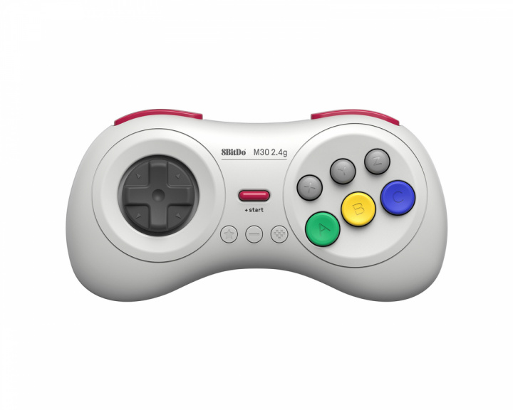 8Bitdo M30 2.4G Wireless Gamepad - Trådløs Controller - Hvid