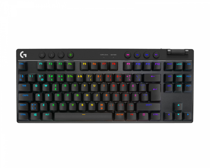 Logitech G PRO X TKL Lightspeed Gaming Tastatur [GX Red Linear] - Sort