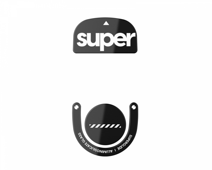 Superglide Version 2 Glass Skates til Logitech G Pro X Superlight 2 - Sort