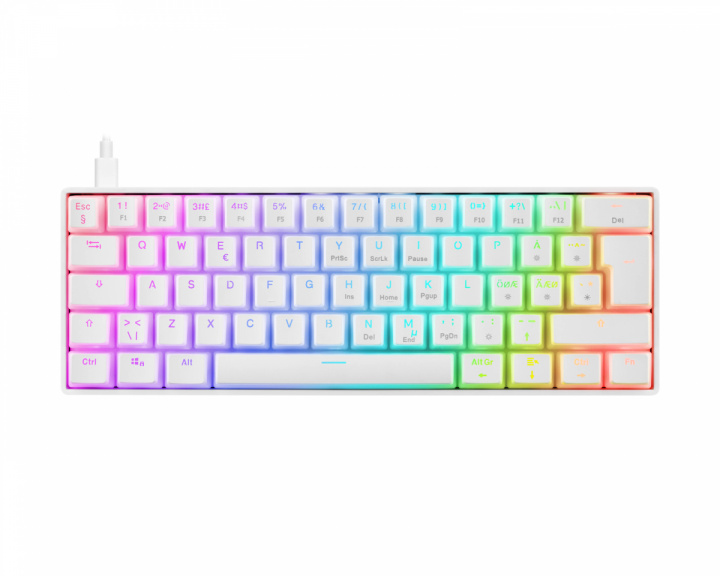 Deltaco Gaming WK90 RGB 60% Hotswap Mekanisk Tastatur [Pink Linear] - Hvid