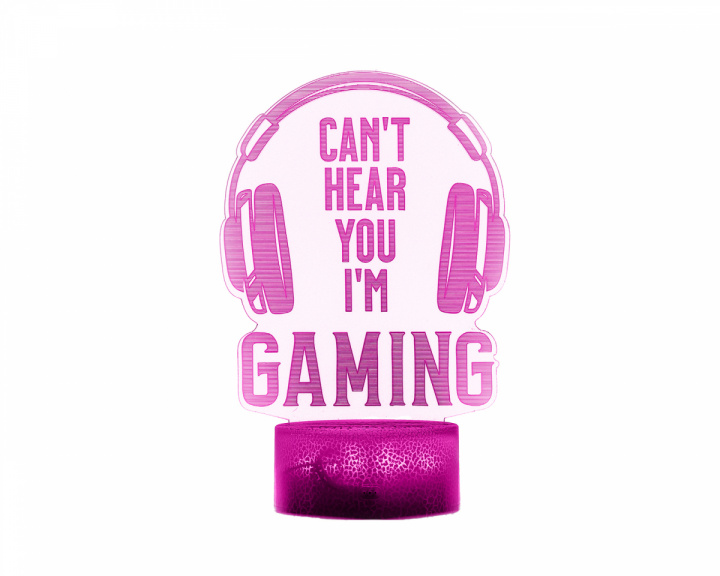 MaxCustom 3D Nattelys - Can't Hear You I'm Gaming