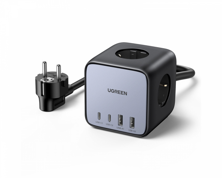 UGREEN DigiNest Cube 65W Stikdåse (3 AC outlets + 65W 2A2C)