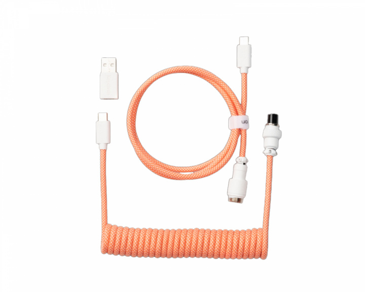 Keychron Custom Coiled Aviator Kabel USB-C - Pink/Orange