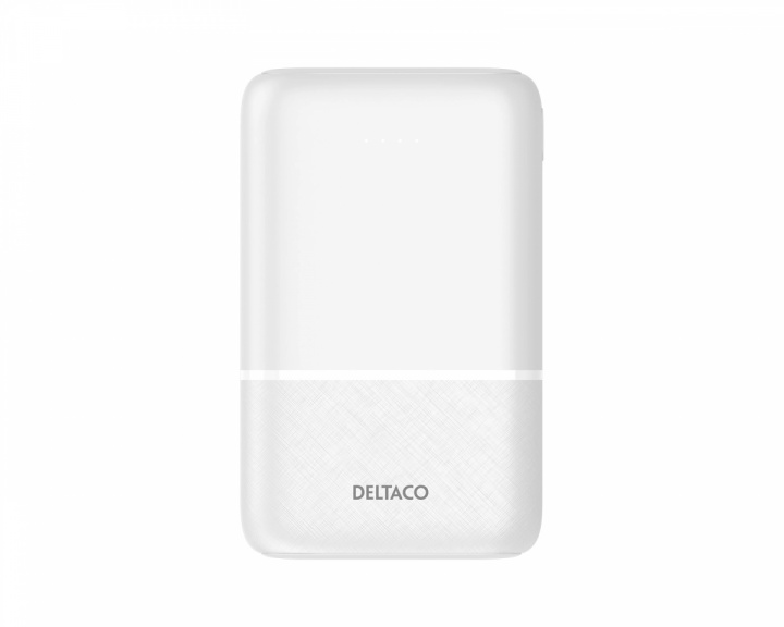 Deltaco 10.000 mAh Powerbank - Hvid