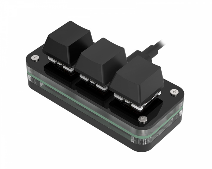MaxCustom 3-Key RGB Mini Mekanisk Keypad - Sort
