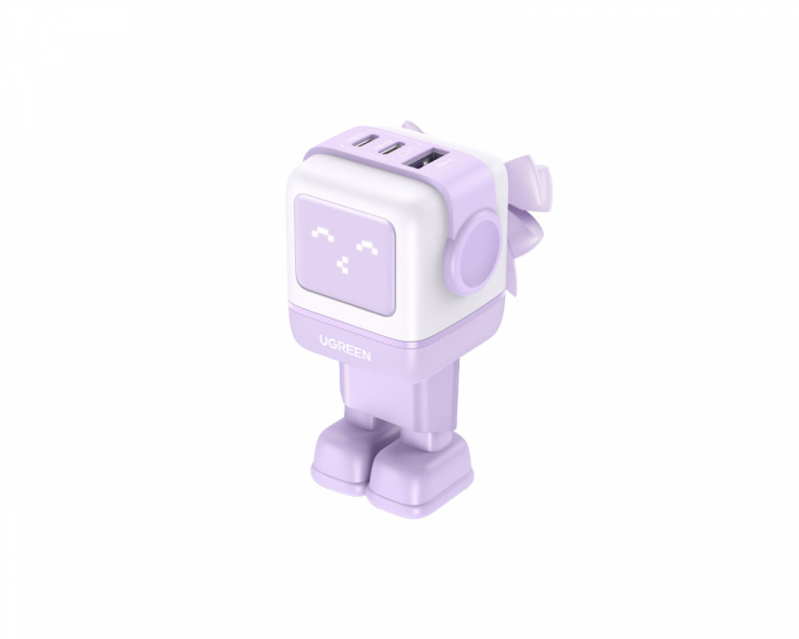 UGREEN Nexode Robot Oplader 3 ports - 65W - Lilla