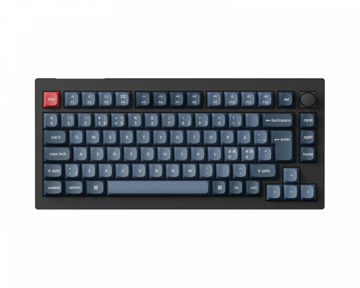 Keychron V1 Max 75% QMK RGB Hotswap Trådløs Tastatur [Gateron Jupiter Brown] - ISO