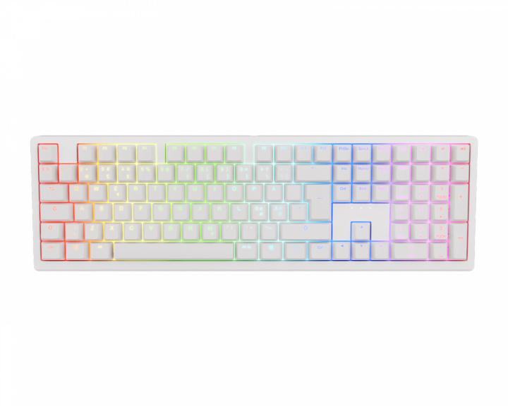 Ducky Zero 6108 Trådløst RGB Tastatur - Hvid [Cherry MX2A Brown]